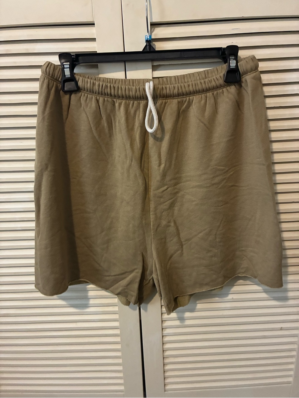 aerie Tan High-Waist Drawstring Lounge Shorts